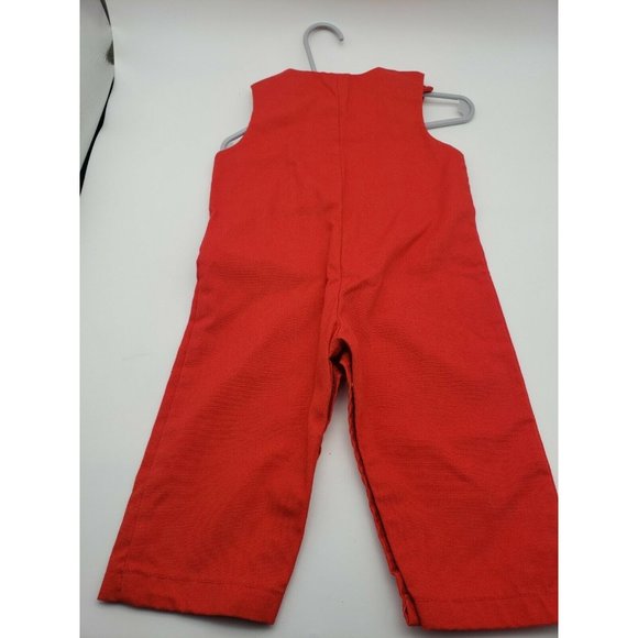 Vintage One Piece Baby Romper  Sleeves Red Thomas 12 mos USA made - Picture 3 of 6